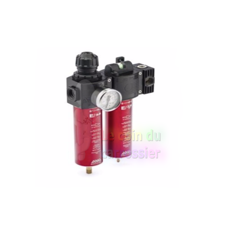 Régulateur d'air de pulvérisation au Pistolet à air compresseur + Filtre  pièges à Huile séparateur d'eau avec Embout Accessoire Pistolet  Peinture（G1/4）