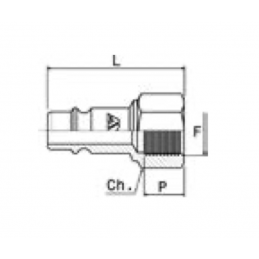 Embout rapide fileté femelle 1/4